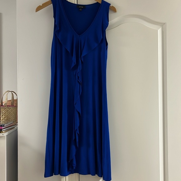 Apt. 9 Blue Mid-Length Dress with Middle Ruffle - Picture 1 of 2